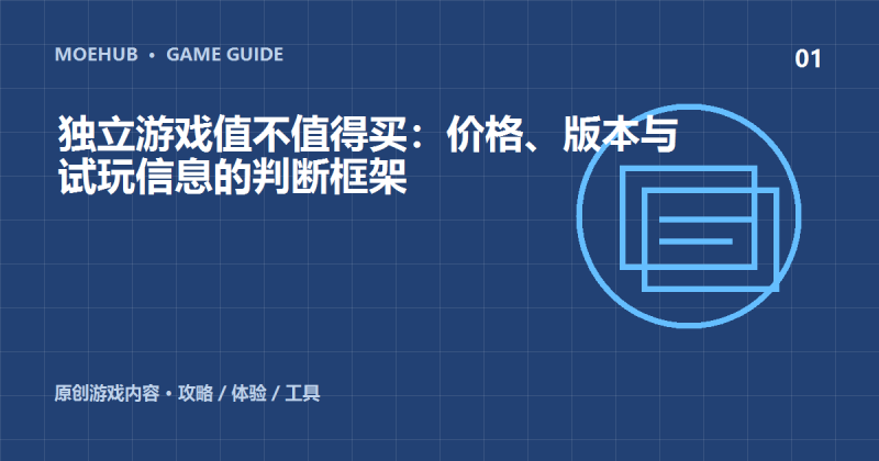 独立游戏值不值得买:价格、版本与试玩信息的判断框架-萌动社